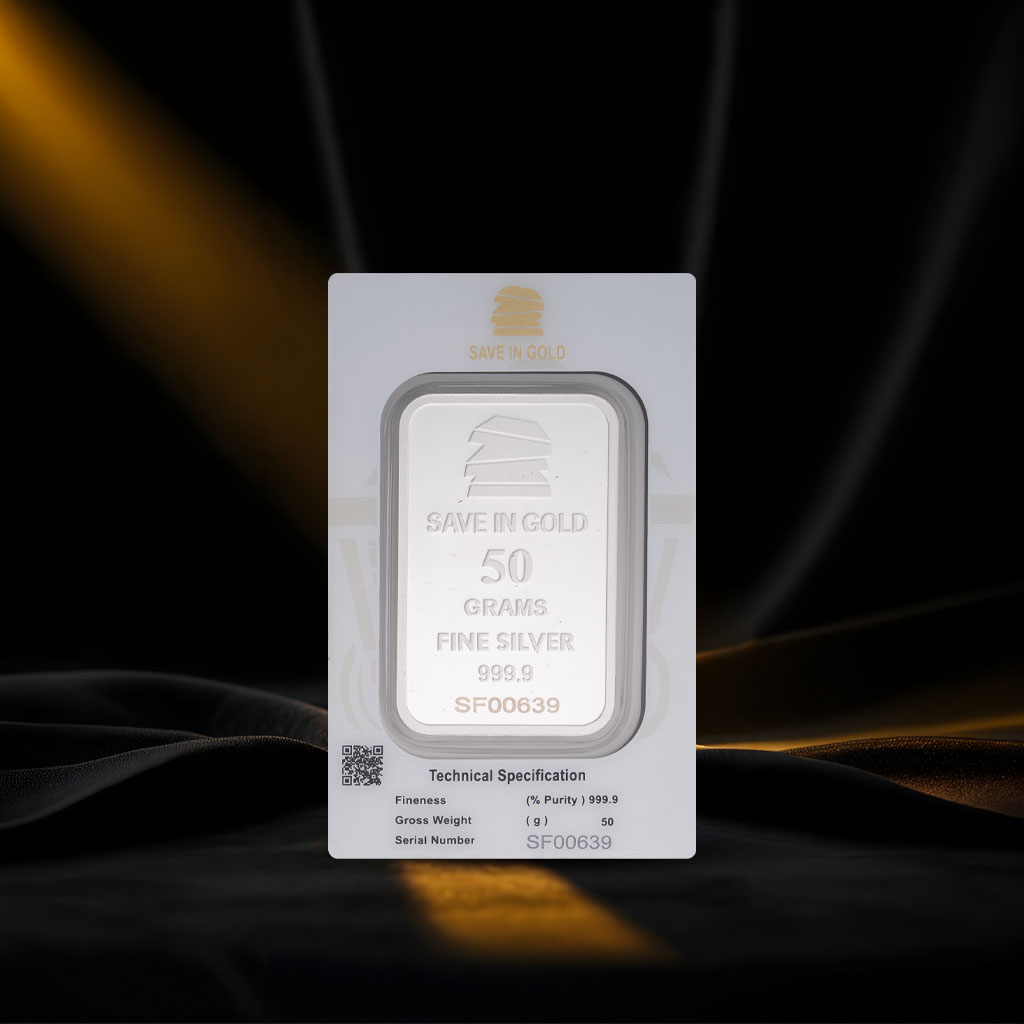 50 Grams Flower Silver Bar
