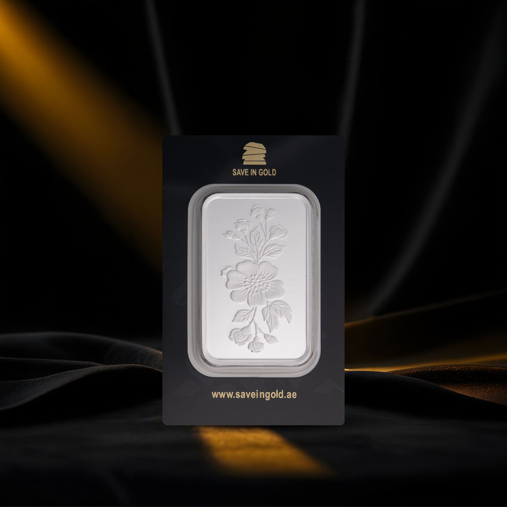 50 Grams Flower Silver Bar