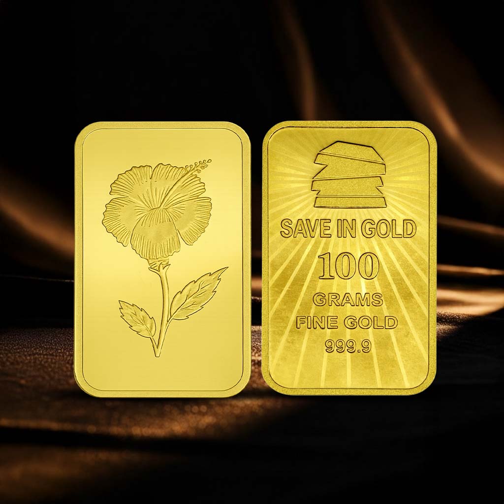 Save in Gold - 100 Grams Gold Bar.