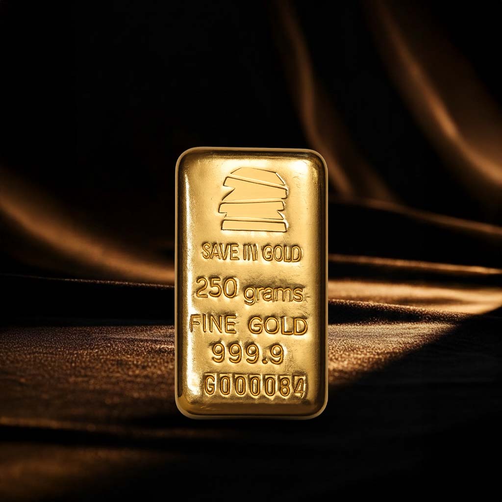 Save in Gold - 250 Grams Gold Bar.