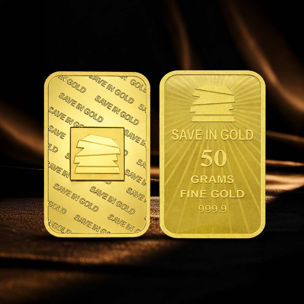 Save in Gold - 50 Grams Gold Bar.